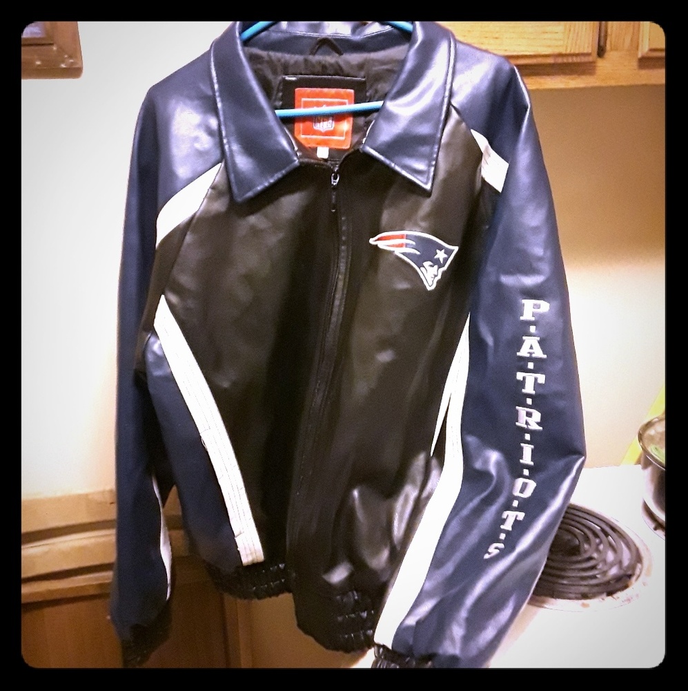 NFL Patriots faux leather jacket